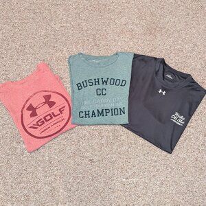 Lot of (3) Under Armour-Travis Mathew Golf Themed Athletic/T-Shirts, Men's XXL